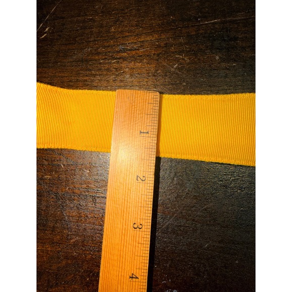 J. Crew Yellow Rayon Belt Crystal Jewel Buckle M L Accent Fashion #97278 - Picture 2 of 6